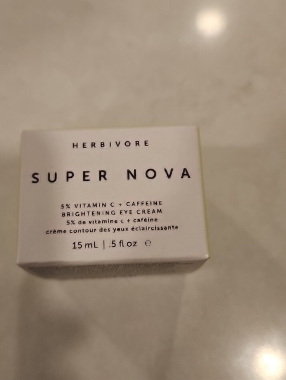 NIB herbivore super nova 5% vitamin C + caffeine brightening eye cream 15ml